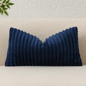 Hoffis Textile Soft Plush 12x20 Inch Lumbar Pillow Cover 1 Pack