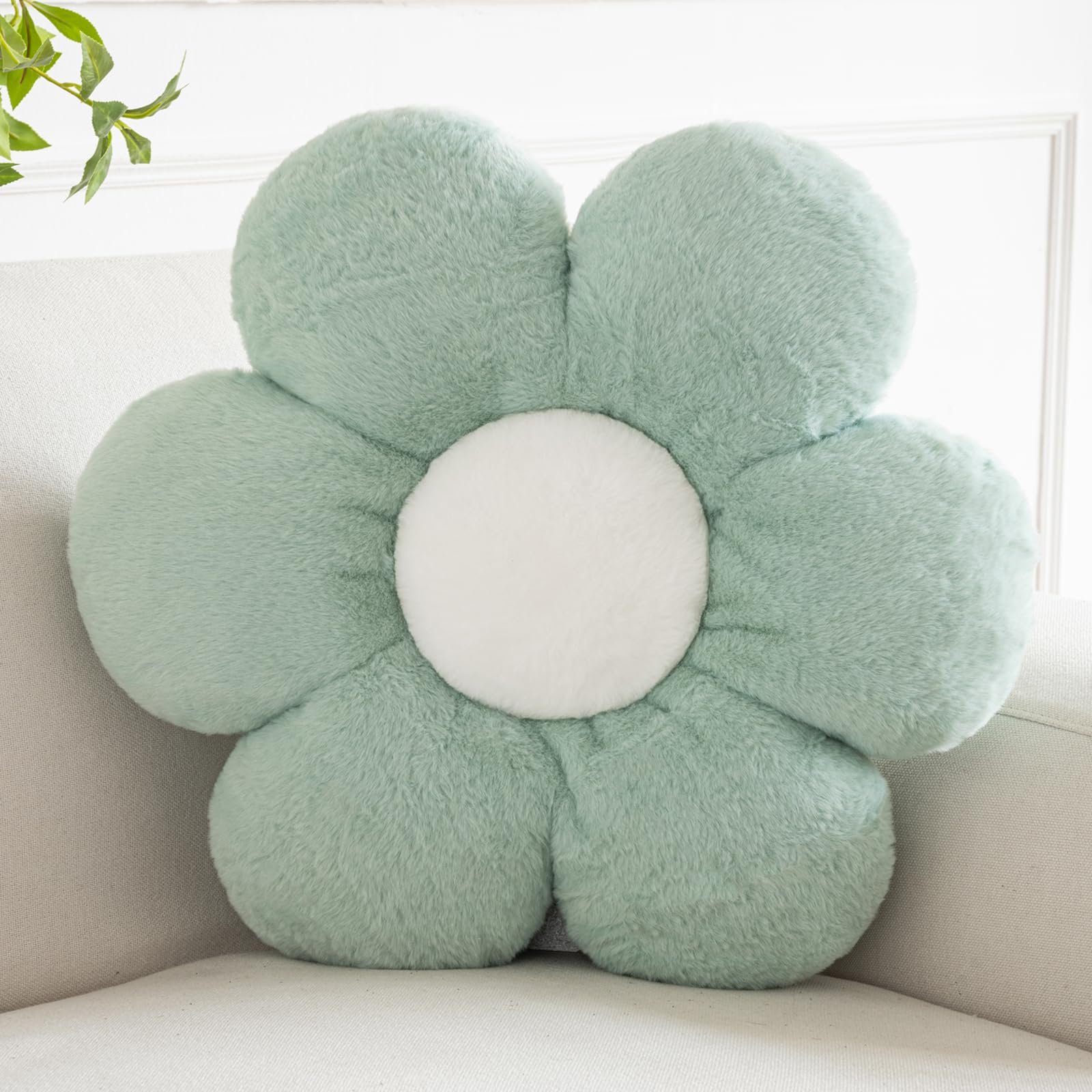 Hoffis Flower Pillows, Decorative Pillows for Couch, Cute Daisy Pillow for Bed, Flower Shaped Decorative Throw Pillow Room Decor (Yellow, 19.6 Inches) - Image 7