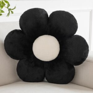 Hoffis Flower Pillows, Decorative Pillows for Couch, Cute Daisy Pillow for Bed, Flower Shaped Decorative Throw Pillow Room Decor (Yellow, 19.6 Inches)