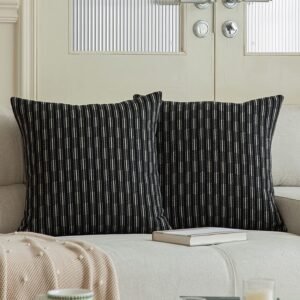 Hoffis Textile Pack of 2 Farmhouse Throw Pillow Covers